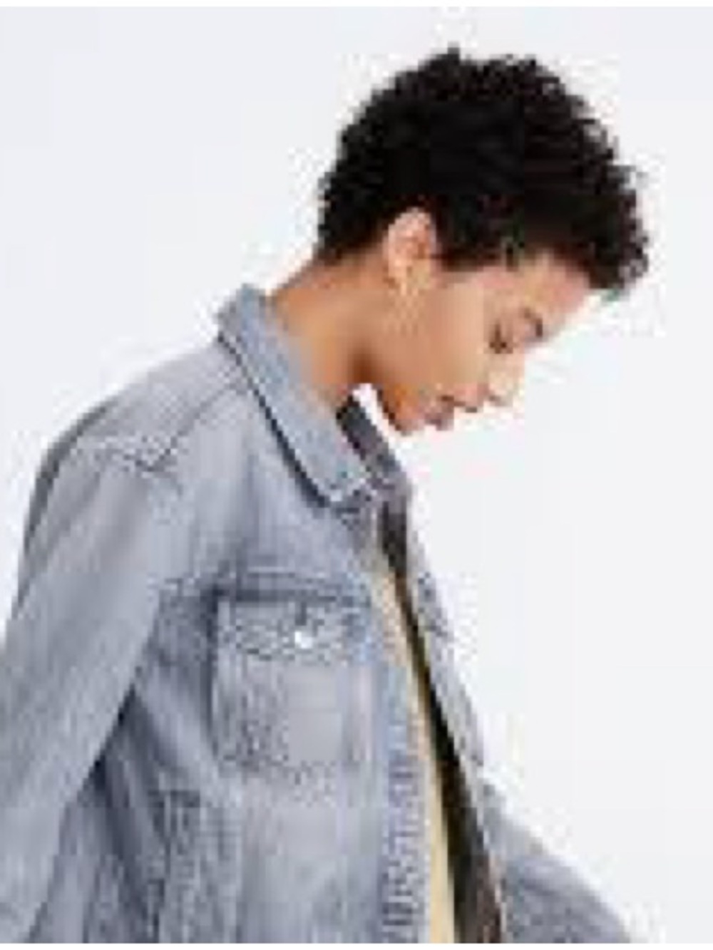 Madewell Light Blue Boxy-Crop Denim Jacket